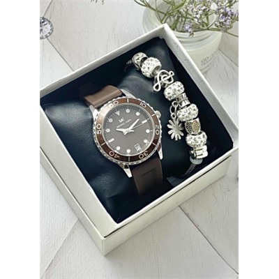 Подарочный набор для женщин часы и браслет+ коробка #22853034