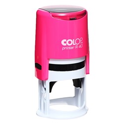 Оснастка для круглой печати автоматическая COLOP Printer R40, диаметр 41.5 мм, с крышкой, корпус розовый неон