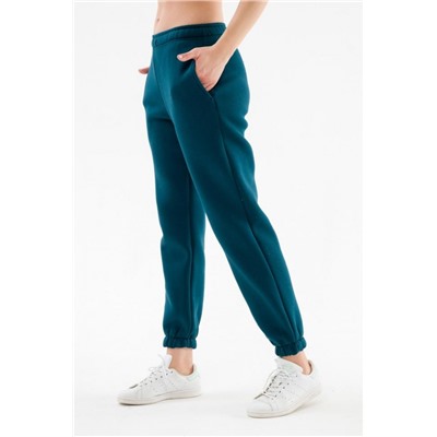Брюки 89603 с начесом теплые костюмные (Изумрудный)