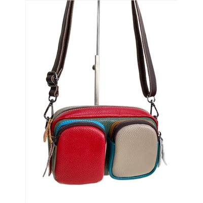 Женская сумка из натуральной кожи, цвет  мультицвет