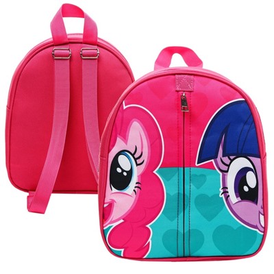 Рюкзак детский для девочки на молнии, 23×10×27 см «Пинки Пай и Искорка», My Little Pony