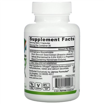 Jarrow Formulas, BroccoMax, Myrosinase Activated SGS, 60 Delayed Release Veggie Caps