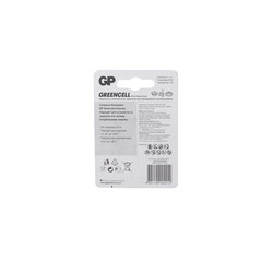Батарейка солевая GP Greencell Extra Heavy Duty, 6F22-1BL, 9 В, крона, блистер, 1 шт.