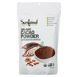 Sunfood, Органический какао-порошок, 454 г (1 фунт)