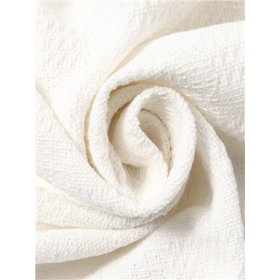 Плед с бахромой «Этель» White crystal, 130×180 см, жаккард