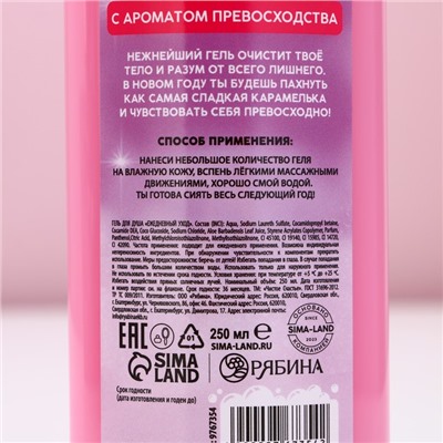 Гель для душа «Милая, будь королевой», 250 мл, аромат карамели, Чистое счастье