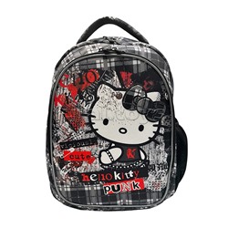 Рюкзак облегченный Hello Kitty с анатомической спинкой, 2 отделения на молнии, р-р 40*32*16 см