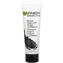 Garnier, SkinActive, Black Peel-Off Beauty Mask with Charcoal, 1.7 fl oz (50 ml)