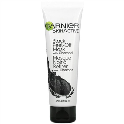 Garnier, SkinActive, Black Peel-Off Beauty Mask with Charcoal, 1.7 fl oz (50 ml)