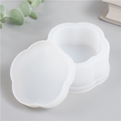 Молд силиконовый «Шкатулка волнистая» с крышкой 8×7.4×3.8 см