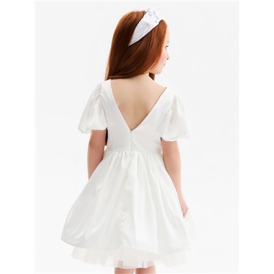 Платье нарядное для девочки MINAKU: PartyDress, рост 92-98 см, цвет молочный