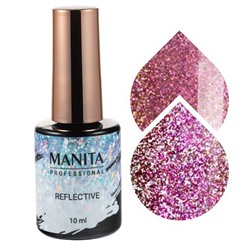 MANITA Гель-лак для ногтей светоотражающий с хлопьями юки / Multichrome Reflective №01, 10 мл