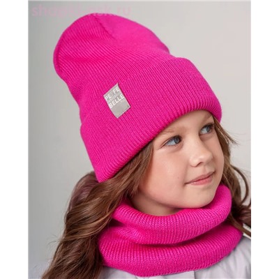 PQ 18 PD 18 Комплект для девочки (колпак+снуд) (52-54)