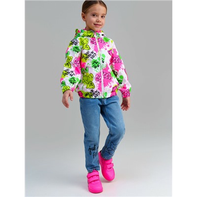 Куртка текстильная с полиуретановым покрытием для девочек (ветровка)