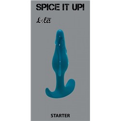 Бирюзовая анальная пробка Starter - 10,5 см.