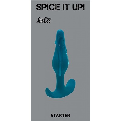 Бирюзовая анальная пробка Starter - 10,5 см.