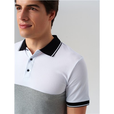 Джемпер трикотажный с воротником поло для мужчин