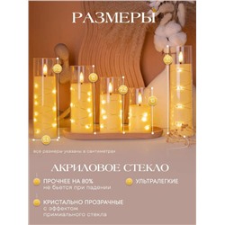 Свечи новогодние Набор светодиодных свечей на батарейках в подарочной упаковке 5шт