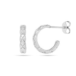 Серьги из серебра без вставки, ТЦС-8620