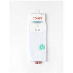 Короткие CONTE ACTIVE Короткие хлопковые носки с пикотом-«сердечком»