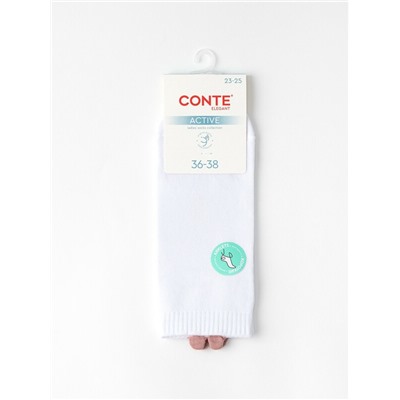 Короткие CONTE ACTIVE Короткие хлопковые носки с пикотом-«сердечком»