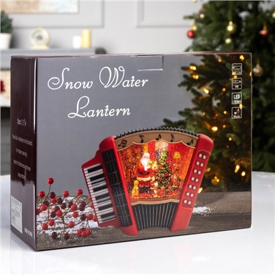 Фигура светодиодная «Волшебная гармонь», 18.5×6.3×23 см, музыка, батарейки ААх3 (не в комплекте), USB, свечение тёплое белое