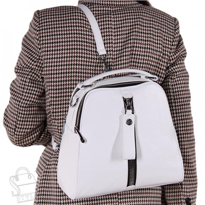 Рюкзак женский кожаный 99451 white Velina Fabbiano-Safenta/30