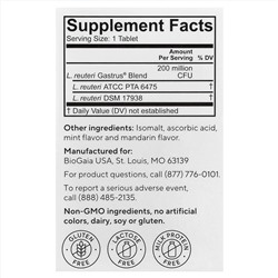 BioGaia, Gastrus For GI Tract, Mandarin, 30 Chewable Tablets