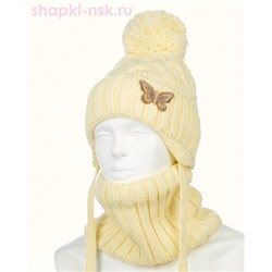 03-47-M Комплект для девочки (шапка+снуд) (52-54)