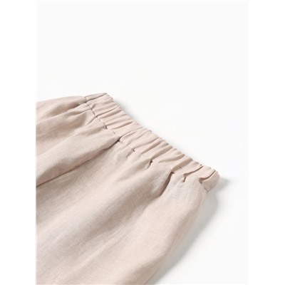 Шорты женские на резинке льняные MINAKU: Safari, бежевые, размер 42