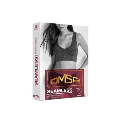 Omsa Топ БOmD_S Melange Wafle 1142-02SS Майка "Toп" женская (кроп-топ на широких бретелях), PA