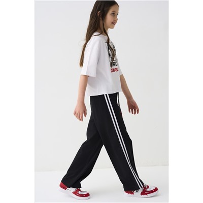 Комплект трикотажный для девочек: фуфайка (футболка), брюки PLAYTODAY, 1240270