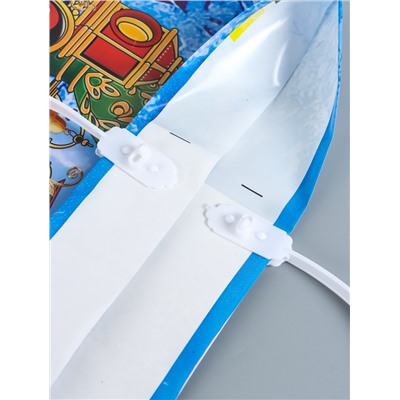 Пакет подарочный новогодний «Сказочный поезд», полиэтиленовый с пластиковой ручкой, 37×35 см