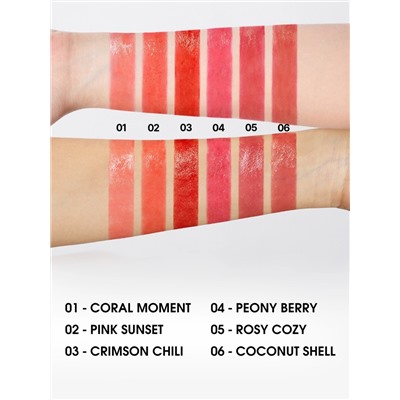 Y.N.M - БАЛЬЗАМ ДЛЯ ГУБ CANDY GLOSS BALM 02 PINK SUNSET, 3 ГР