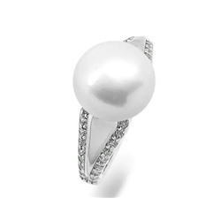 Кольцо из серебра жемчуг swarovski, МЖВ195