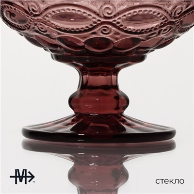 Креманка Magistro «Ла-Манш», 350 мл, 12×10.5 см, стекло, розовая