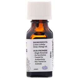Aura Cacia, Чистое эфирное масло, литсея кубеба, 15 мл