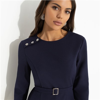 Платье силуэтное, Игра на повышение (синий)