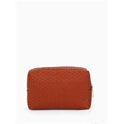 Косметичка универсальная, искусственная кожа, на молнии, коричневая