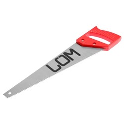 Ножовка по дереву ЛОМ, пластиковая рукоятка, 7-8 TPI, 350 мм