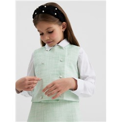 Жилетка для девочки, MINAKU :Party Dress, зелёная, рост 146 см