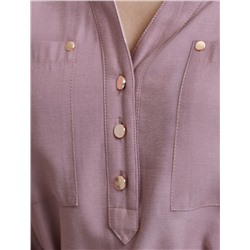 Платье-рубашка А-силуэта с поясом и карманами из плотного лиоцелла