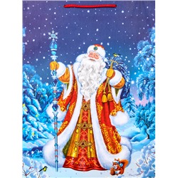 Пакет подарочный новогодний ламинированный, «Дед Мороз», 33×10×42.5 см