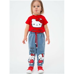 Брюки детские текстильные джинсовые для девочек