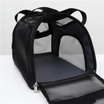 Сумка-переноска сетчатая, 54×25×35 см, чёрная
