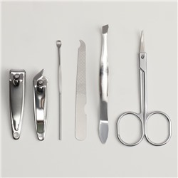 Набор маникюрный, 6 предметов, в футляре, МИКС