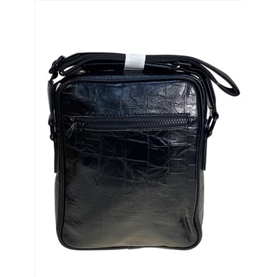 Сумка мужская из натуральной кожи, цвет черный