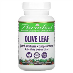 Paradise Herbs, листья оливкового дерева, 120 вегетарианских капсул