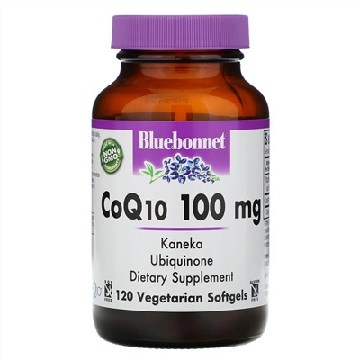 Bluebonnet Nutrition, CoQ10, 100 мг, 120 желатиновых капсул