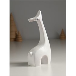 Фигурка «Оленёнок», 17.5×8.5×4.5 см, белый с посеребрением